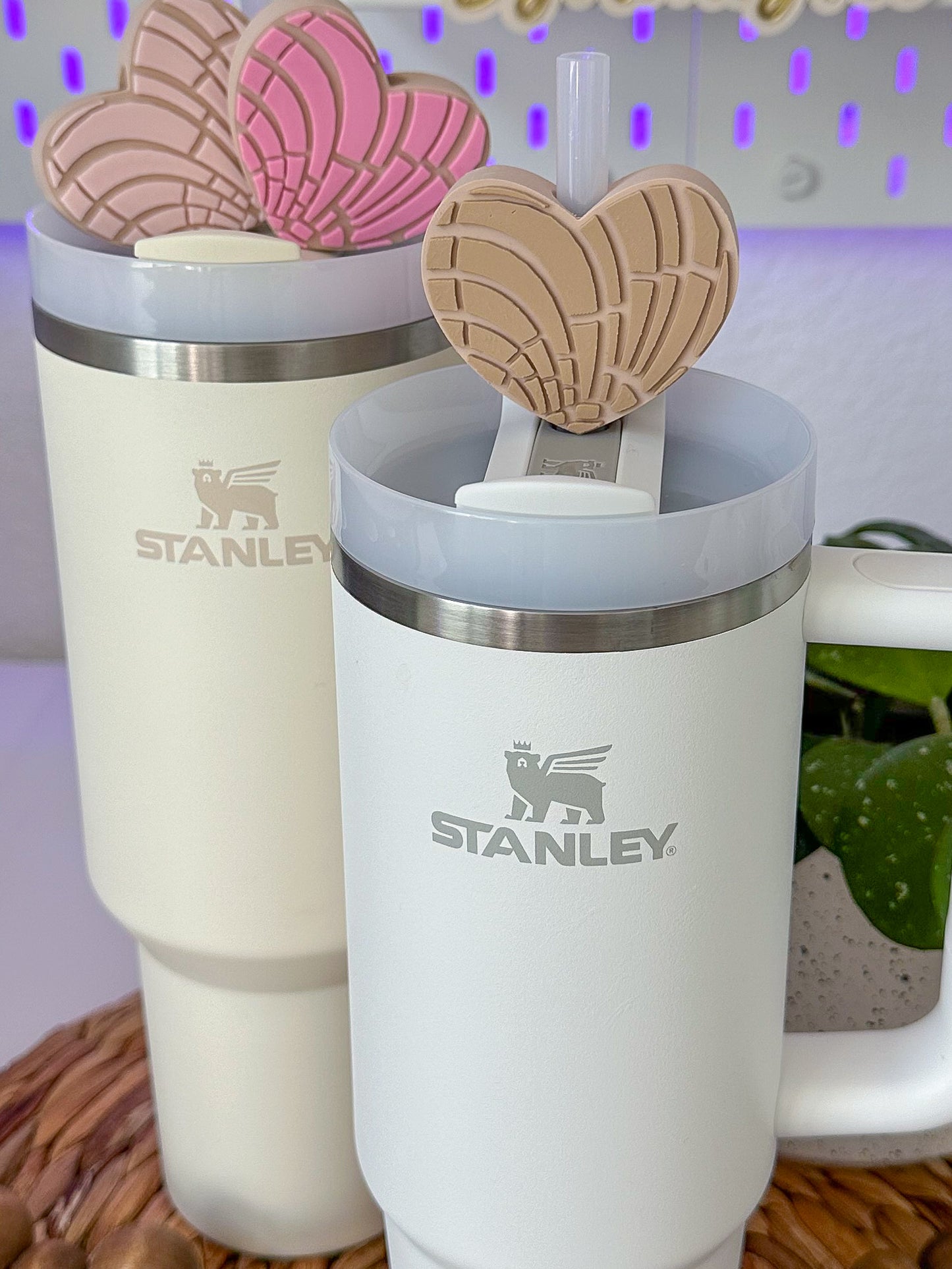 Concha Hearts Straw Topper 5 Pack