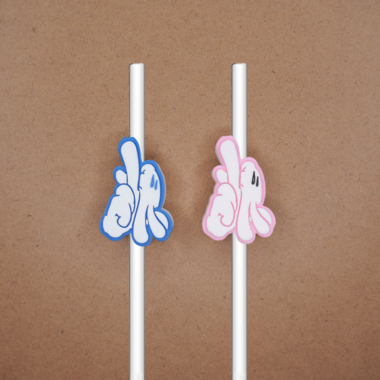 LA Mouse Glove Straw Toppers 5 Pack