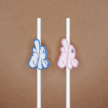 LA Mouse Glove Straw Toppers 5 Pack